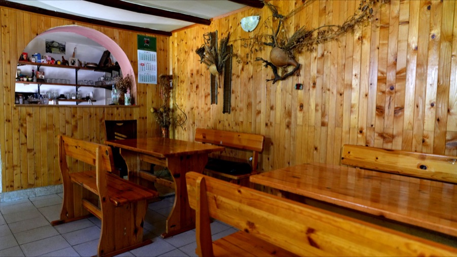 Cozy dining corner at Predel Hut